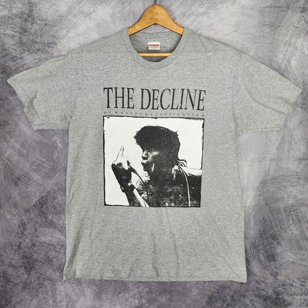 Supreme FW17 The Decline of Western Civilization Punk Tee Heather Grey Medium